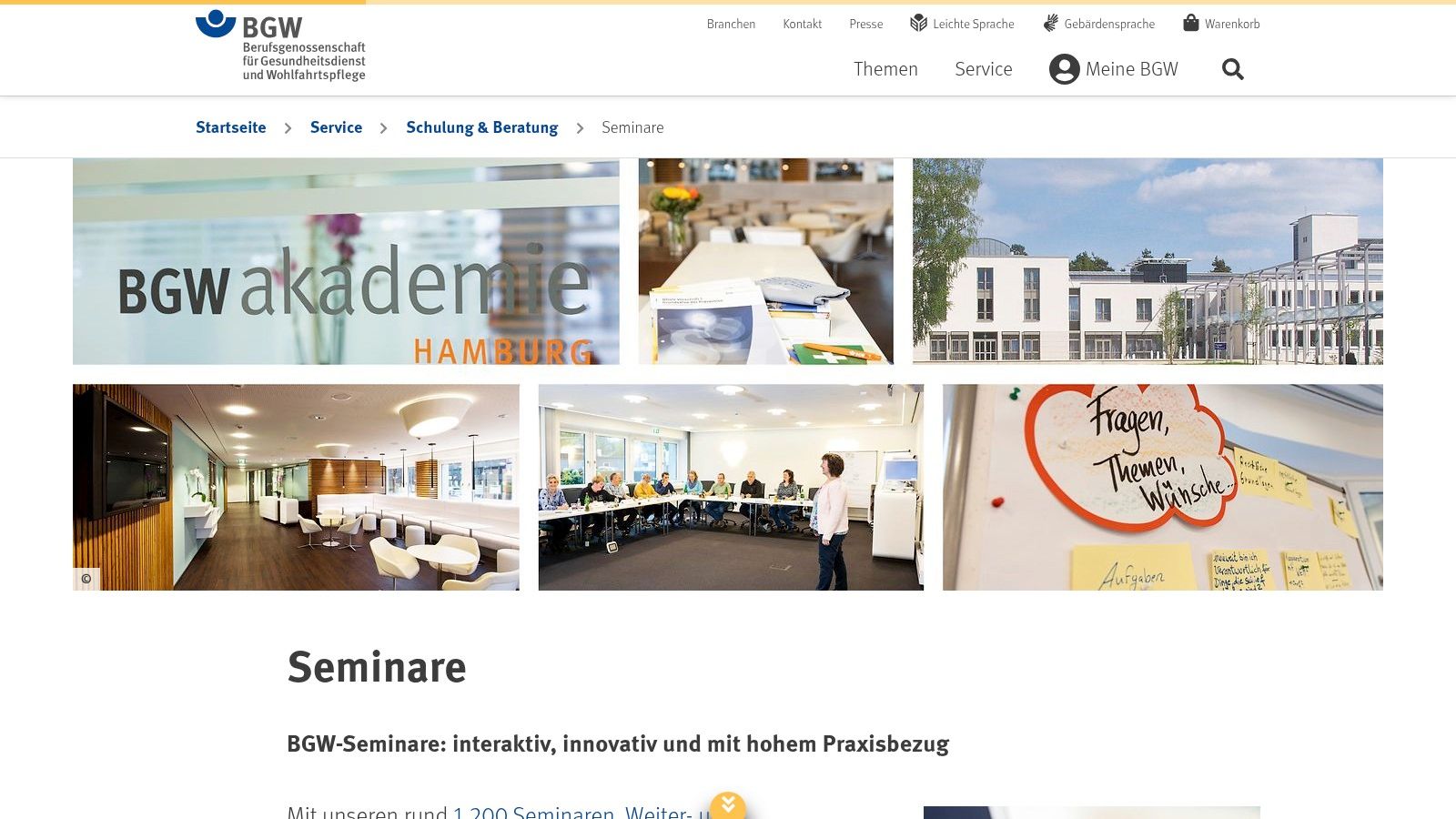 BGW – Berufsgenossenschaft für Gesundheitsdienst und Wohlfahrtspflege