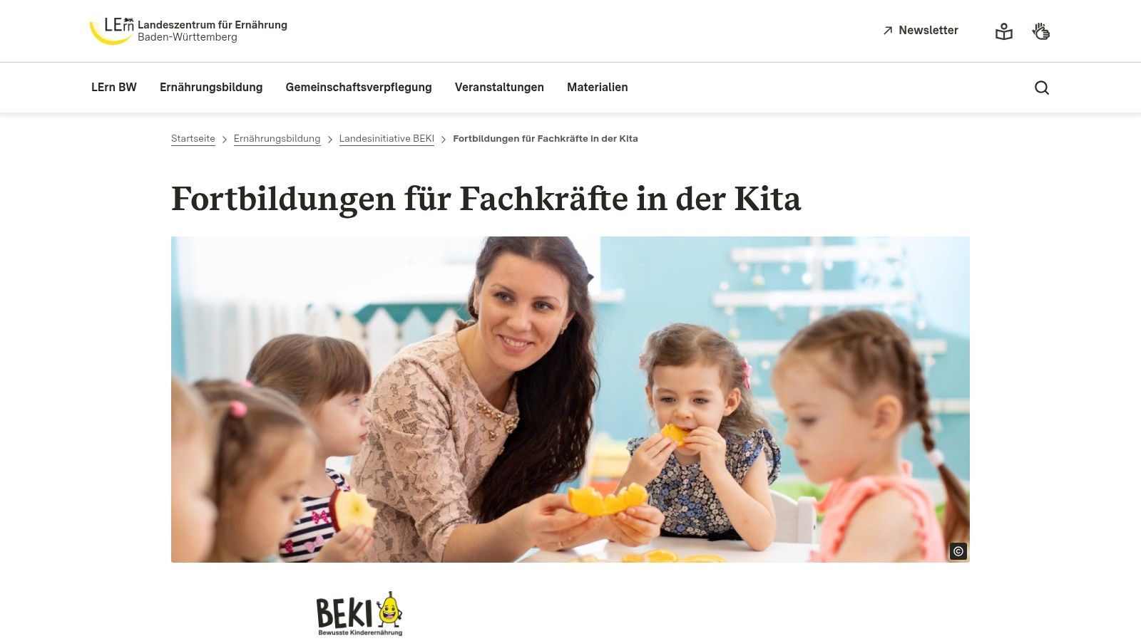 Landeszentrum für Ernährung Baden-Württemberg – BEKi/Kitaverpflegung